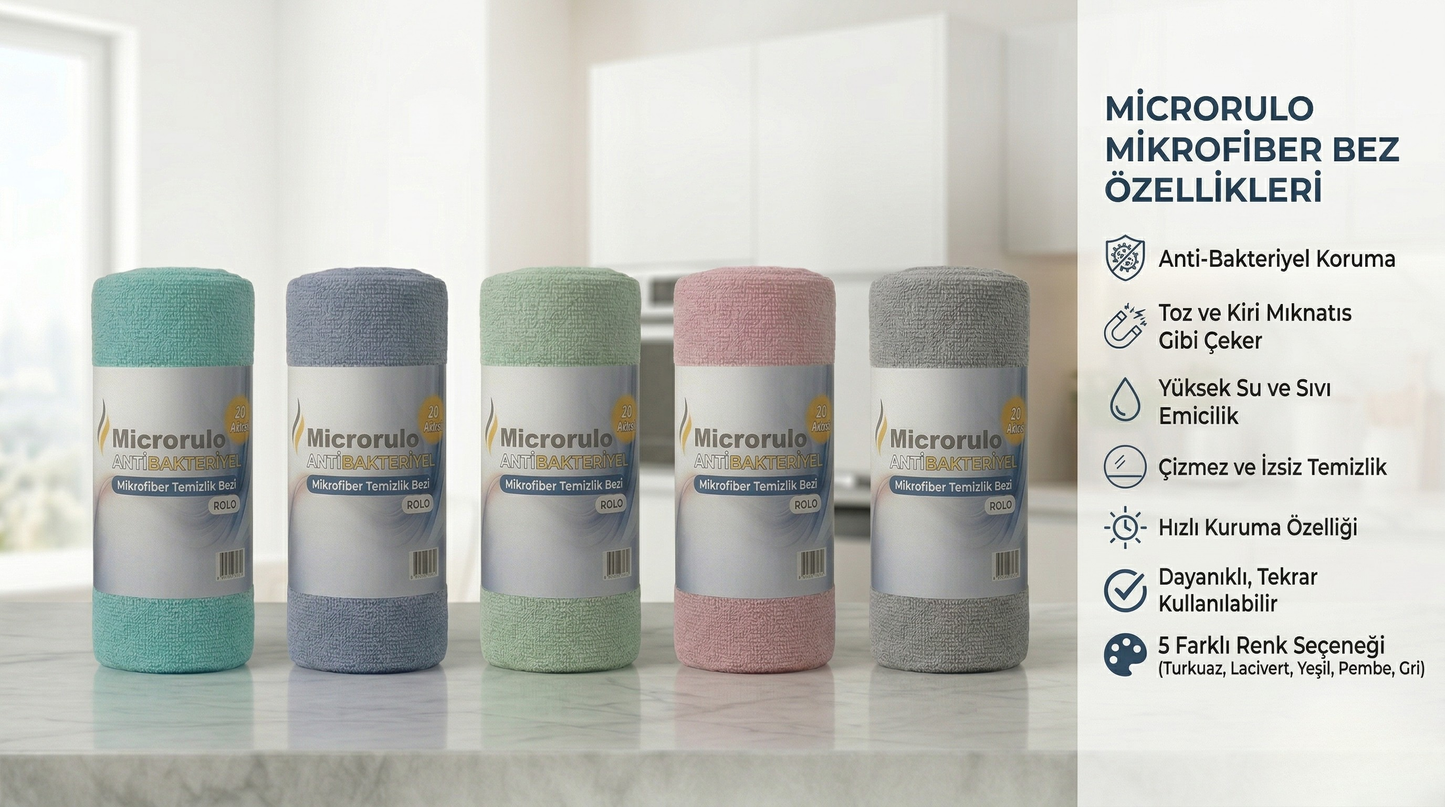 Microrulo mikrofiber rulo temizlik bezi